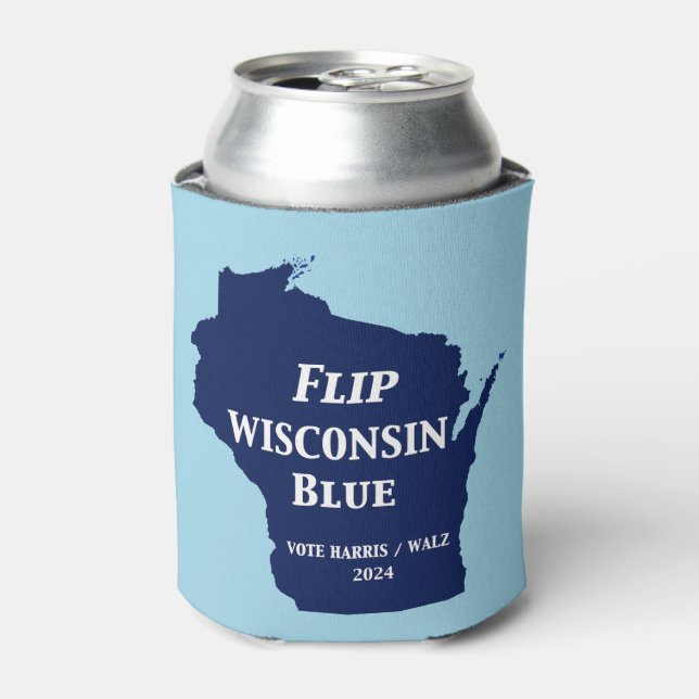 Enfriador De Latas Voltear Wisconsin Blue en 2024 (Lata Anverso)
