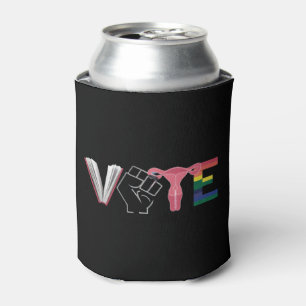 Enfriador De Latas Vota Feminista Derechos de la Mujer Libros Prohibi