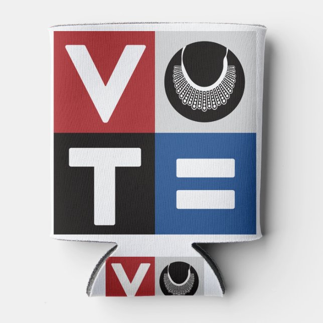 Enfriador De Latas Votar por la igualdad de RBG para todos (Anverso)