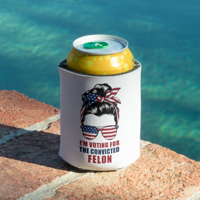 Enfriador De Latas Voto por el convicto Felon Pro Trump 2024 (Piscina in situ)