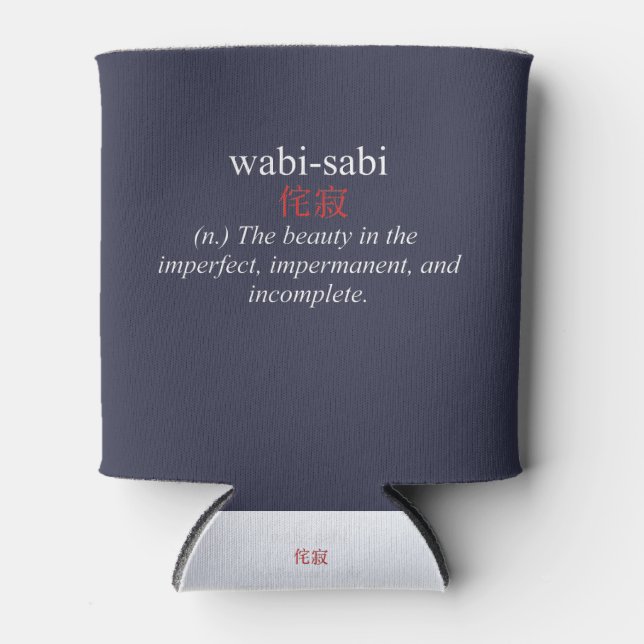 Enfriador De Latas Wabi-Sabi Zen Shirt budista estético (Anverso)