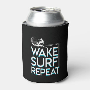 Enfriador De Latas Wake Surf Repeat Surfing Lover Gifts
