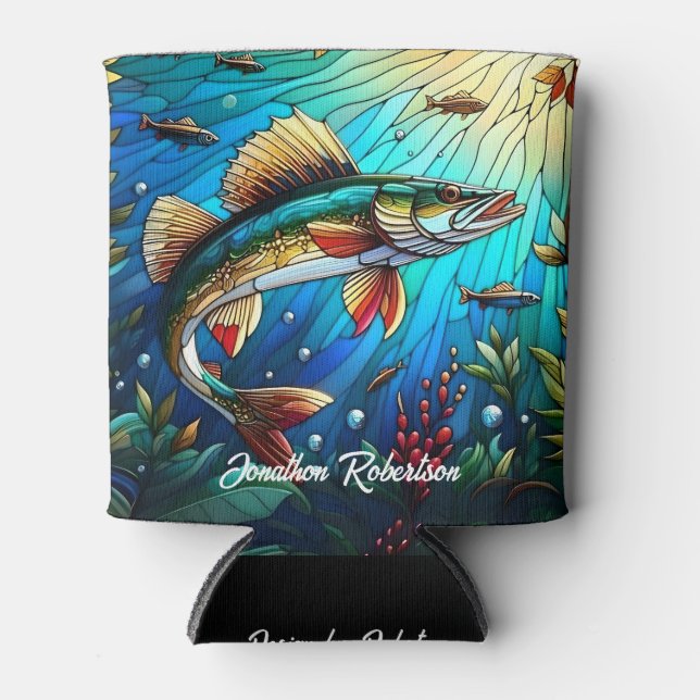 Enfriador De Latas Walleye Pike en el lago Modern (Anverso)