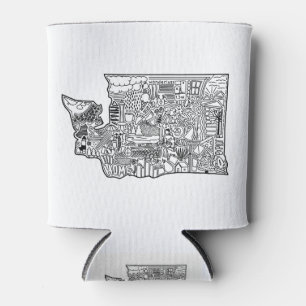 Enfriador De Latas Washington Doodle