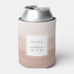 Enfriador De Latas Watercolor Tan Ombre Boda