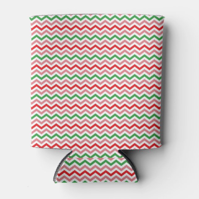 Enfriador De Latas Watermelon Summer Zigzag Stripes Pattern-56209 (Anverso)