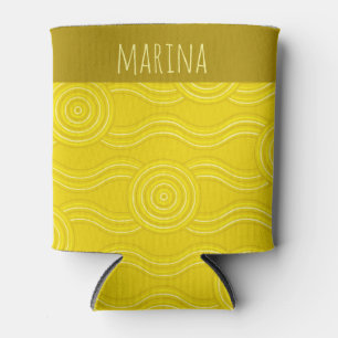 Enfriador De Latas Wattle Personalizable Name Australian Dreamtime