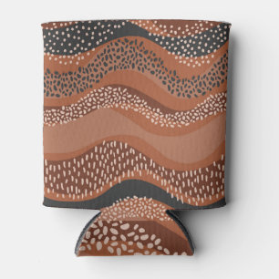 Enfriador De Latas Wavy Natural Geo: Minimalista sin Mar.