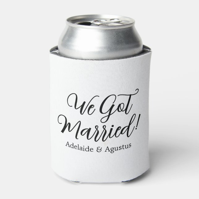 Enfriador De Latas We Got Married White Cooler (Lata Anverso)