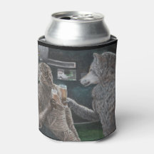 Werewolf y la mamá Refrigerador de bebidas de arte
