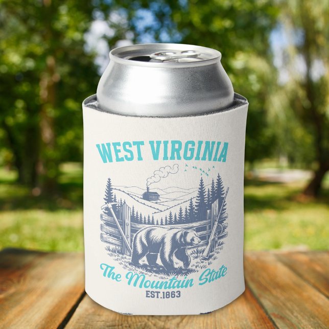 Enfriador De Latas West Virginia The Mountain State (Subido por el creador)