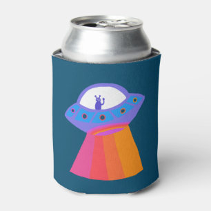 Enfriador De Latas Whimsical Alien UFO Rainbow PERSONALIZAR IT