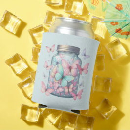 Enfriador De Latas Whimsical Butterflies in a Jar