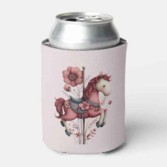 Enfriador De Latas Whimsical Carousel Horse Image (Lata Anverso)