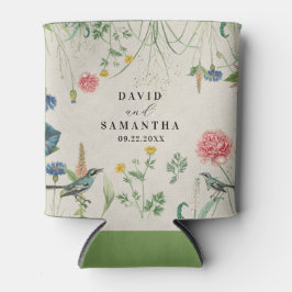 Enfriador De Latas Whimsical Secret Garden Wildflowers 2