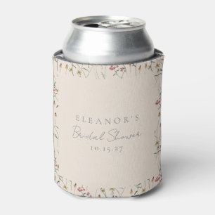 Enfriador De Latas Whimsical Wildflower Floral Personalizado Bridal S