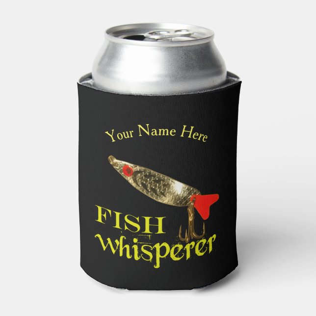 Enfriador De Latas Whisperer de pescado personalizado (Lata Anverso)