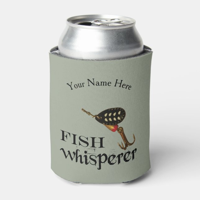 Enfriador De Latas Whisperer de pescado personalizado (Lata Anverso)