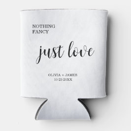 Enfriador De Latas White Nothing Fancy Just Love Wedding  