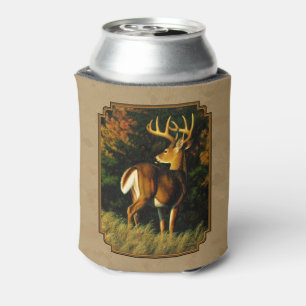 Enfriador De Latas Whitetail Buck Deer Hunting Tan