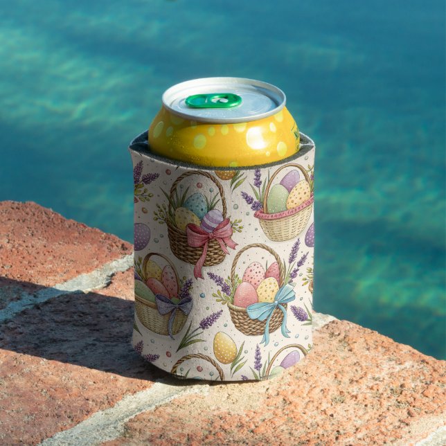 Enfriador De Latas Wicker Basket Easter Eggs with Lavender (Piscina in situ)