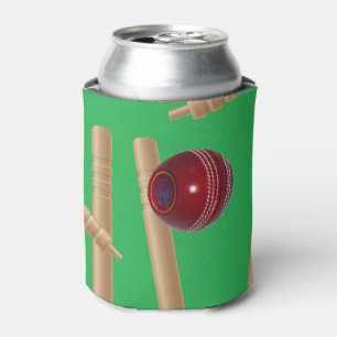 Enfriador De Latas Wickets Y Balas De Cricket Verdes,