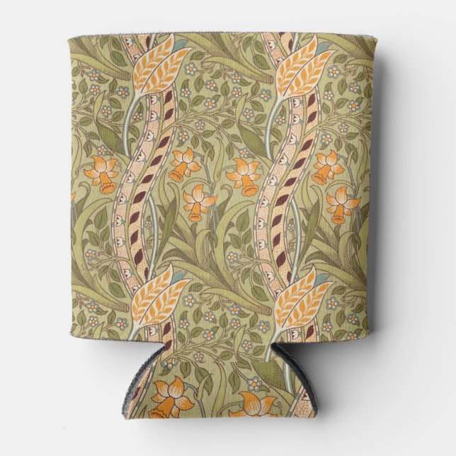 Enfriador De Latas William Morris Daffodil Garden Flor Classic Bota (Anverso)