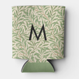 Enfriador De Latas Willow Bough Green Pattern Monograma de William Mo