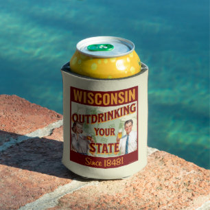 Enfriador De Latas Wisconsin Sobrebebiendo De Su Estado Desde 1848