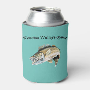 Enfriador De Latas Wisconsin Walleye Fishing Opener