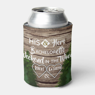 Enfriador De Latas Woodsy "His & His" Bachelorette Party