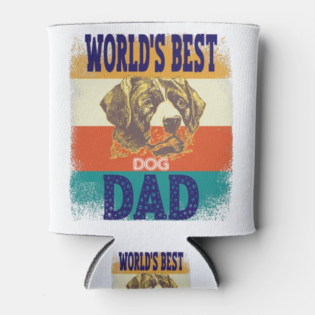Enfriador De Latas world's best dog dad (Anverso)