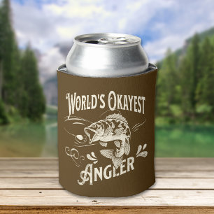 Enfriador De Latas World's Okayest Angler - Funny Fishing Gift