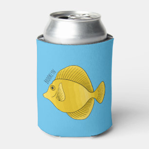 Enfriador De Latas Yellow tang fish cartoon illustration