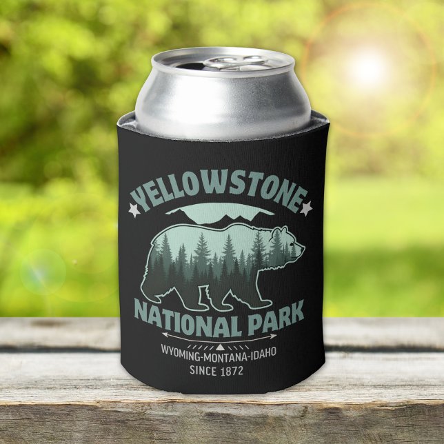Enfriador De Latas Yellowstone Bear – Keep It Chill, Stay Wild (Subido por el creador)