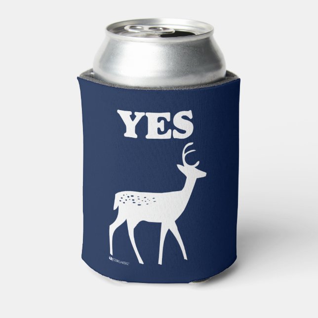 ENFRIADOR DE LATAS YES DEER FUNNY COOLIE (Reverso de la lata)