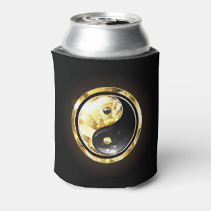 Enfriador De Latas Yin Yang dorado en negro