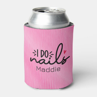 Enfriador De Latas Yo hago las uñas con el corazón rojo personalizado