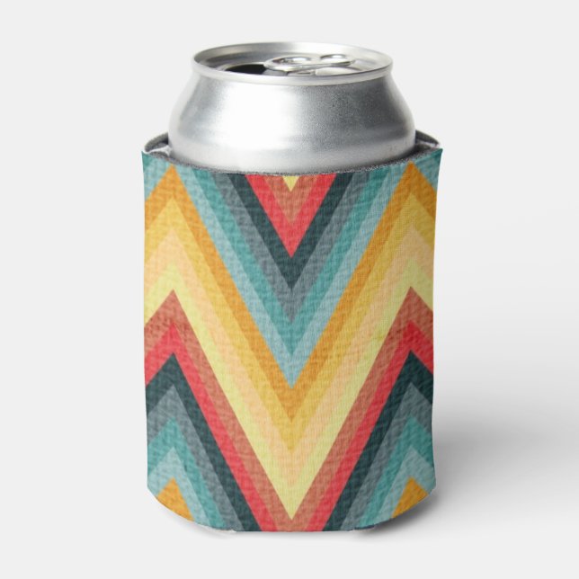 Enfriador De Latas Zig Zag Fondo rayado 2 (Lata Anverso)