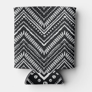 Enfriador De Latas Zigzag Stripes: Étnica de mano detenida