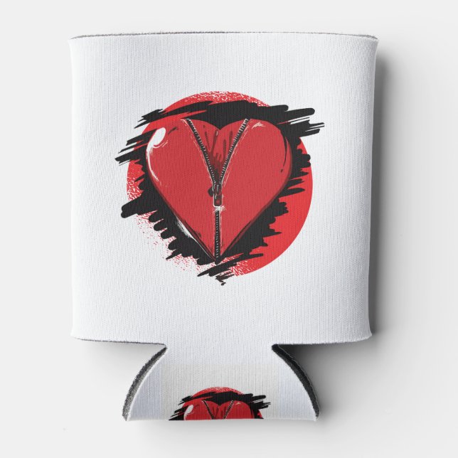 Enfriador De Latas Zipper Heart (Anverso)