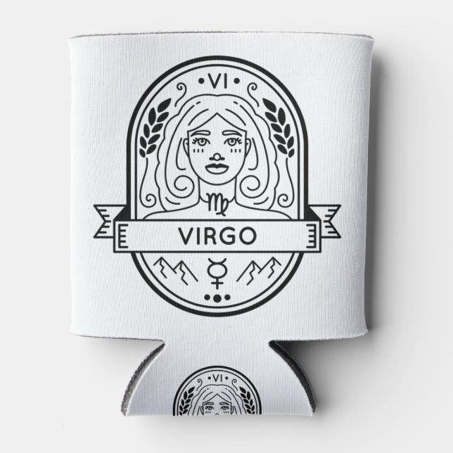 ENFRIADOR DE LATAS ZODIAC BADGE SYMBOL VIRGO STROKE (Anverso)