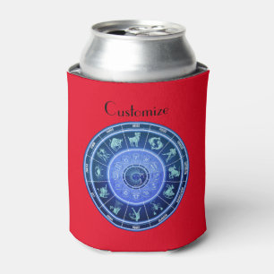 Enfriador De Latas Zodiac Sun Rótulo Astrología Calendario Thunder_Co