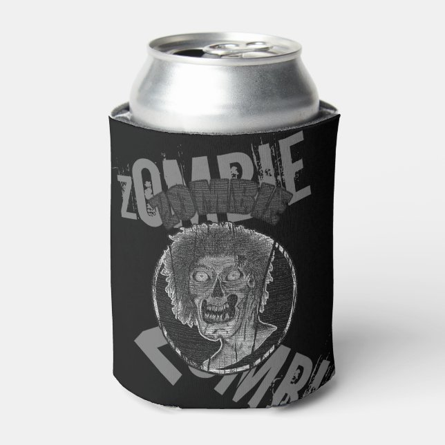 Enfriador De Latas Zombie-Gray/Black Distressed Look Graphic (Lata Anverso)