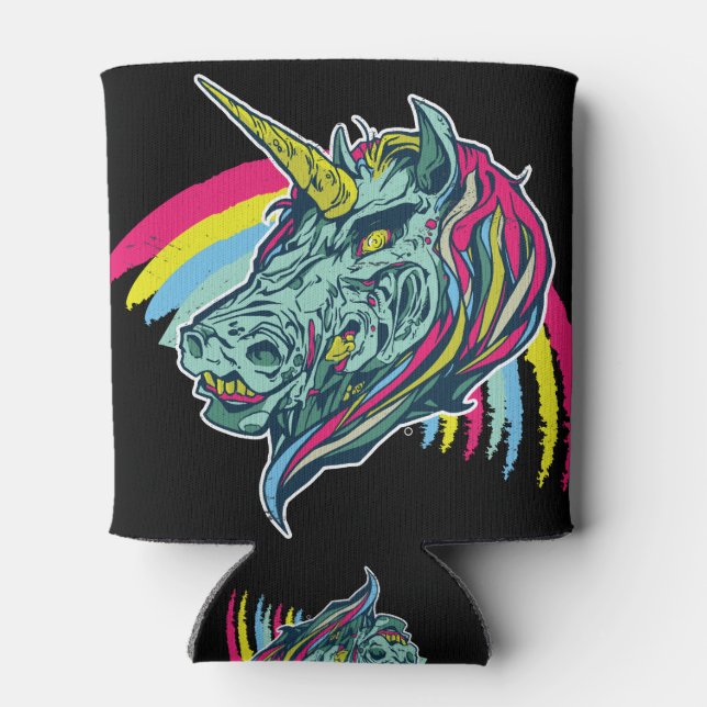 Enfriador De Latas Zombie Unicorn (Reverso)