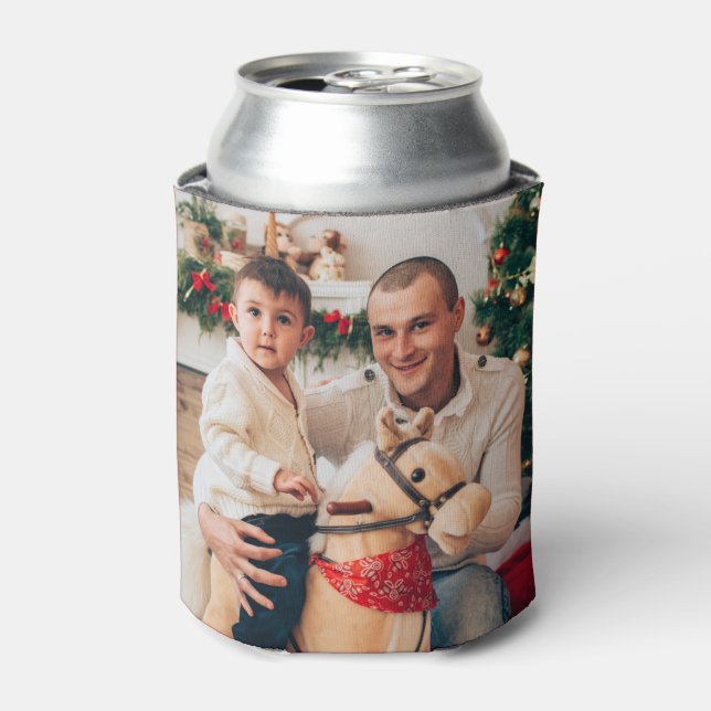 Enfriadores de Lata de Foto de Navidad (Lata Anverso)