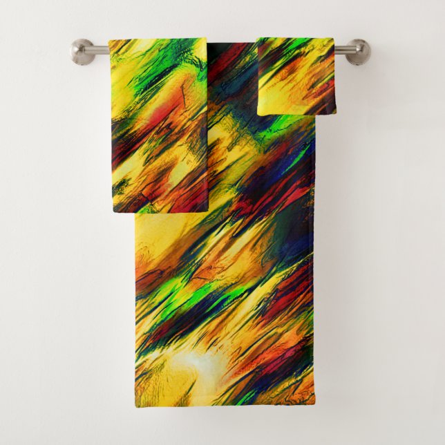 Enfurecido manchado de rojo a amarillo, un poco ve (In situ)