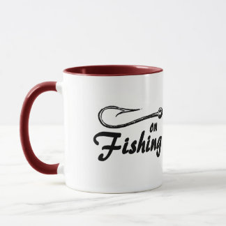 Enganchado en la taza de la pesca