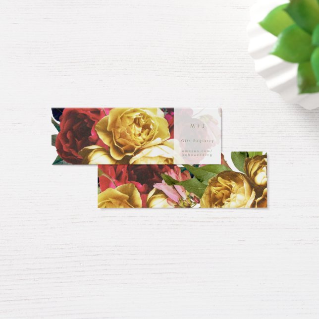 English Garden Vintage Roses Registry Insert Card (Escritorio)