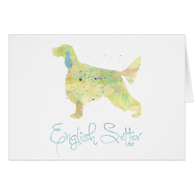 English Setter Watercolor (Anverso (Horizontal))
